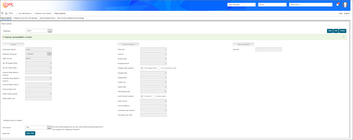 Success - Mapping was successfully create